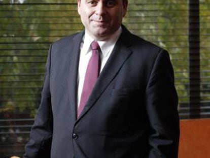 Xavier Bertrand, exministro y dirigente de la UMP, antes de la entrevista.
