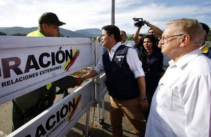 El delegado de la ONU para Venezuela, Eduardo Stein, este martes en Cúcuta. 