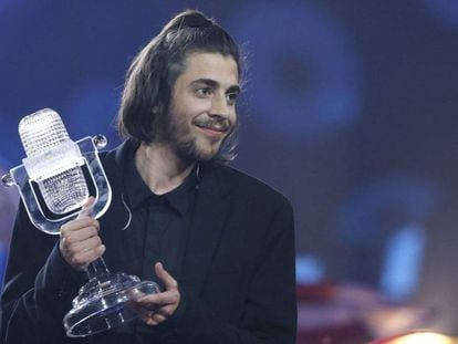 Salvador Sobral, tras ganar Eurovisión.