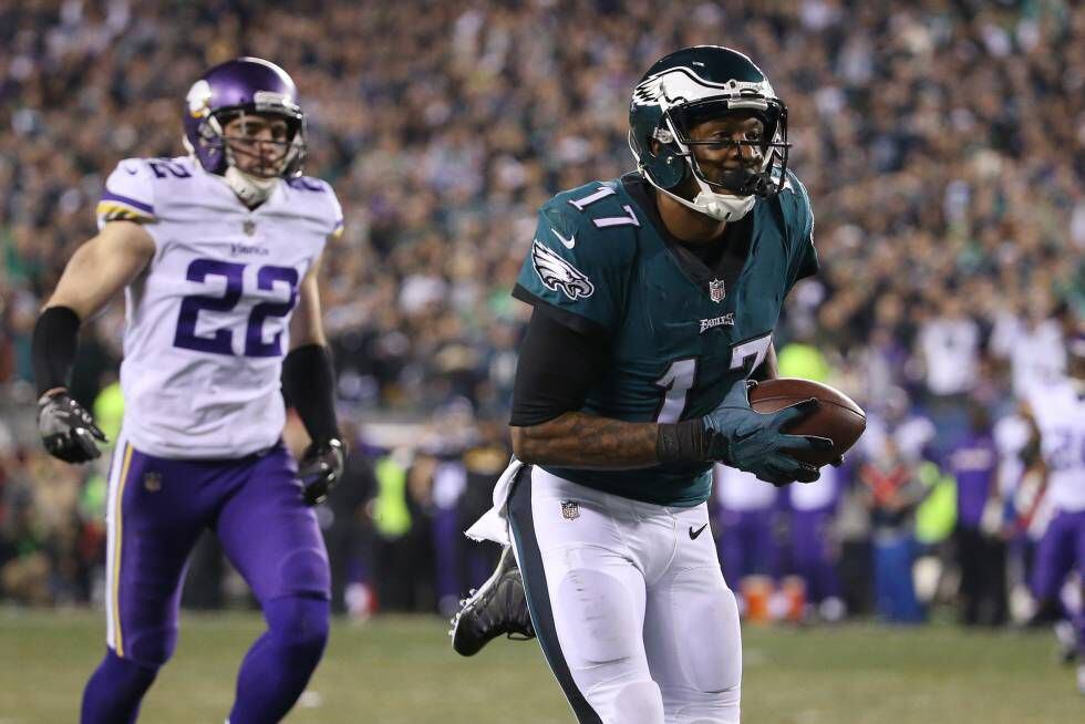 Alshon Jeffery celebra un 'touchdown'