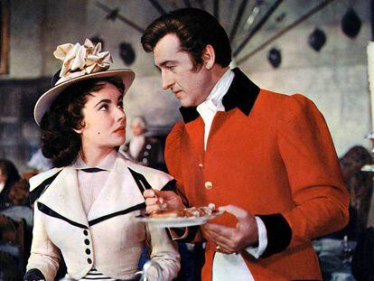 Stewart Granger i Liz Taylor a 'Beau Brummell'.