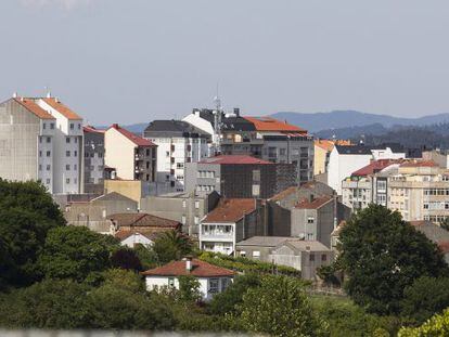 Vista general del casco urbano de A Estrada. 