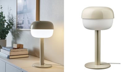 Esta lámpara de mesa elegante de la firma Ikea presenta un buen descuento y tiene una altura de 36 centímetros.