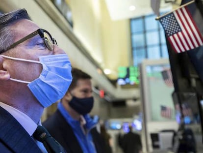 Un operador de la Bolsa de Nueva York.