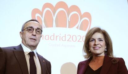 Alejandro Blanco y Ana Botella en la presentación del cuestionario.