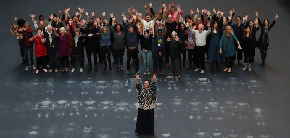 La artista cubana Tania Bruguera, en un acto en la Tate Modern de Londres.