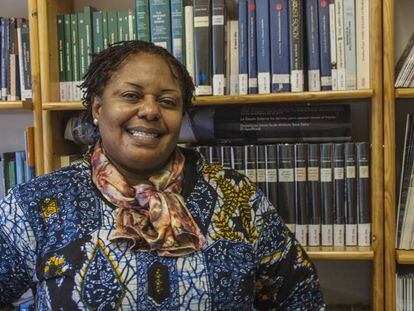 La abogada Cathy Furaha, presidenta de la asociación de Mujeres Juristas por la Defensa de la Mujer y la Infancia (FJDF) de República Democrática de Congo (RDC). 