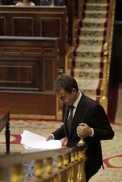 Zapatero, en el último pleno del estado de la nación.