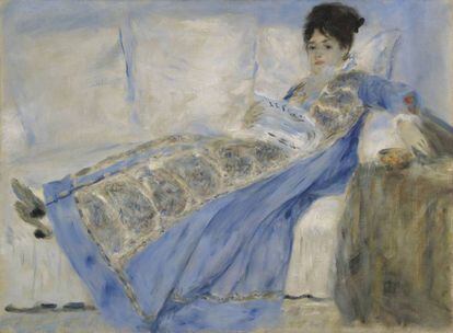 Retrato de la mujer de Monet, pintado entre 1872 y 1874.