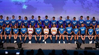 Las plantillas femenina y masculina del Movistar 2020.