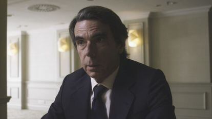 José María Aznar, durante un instante de su entrevista en 'Lo de Évole'.