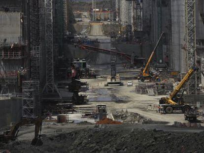 Panorámica de las obras de ampliación del canal de Panamá