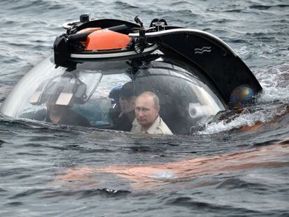 El presidente ruso, a bordo del batiscafo que el martes le llevó a las profundidades del Mar Negro.