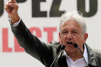 López Obrador durante un mitin en Ciudad de México en septiembre.
