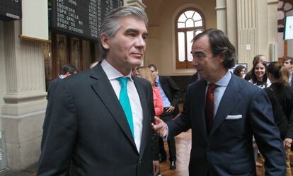 Francisco Reyn&eacute;s, vicepresidente y CEO de Abertis, junto a Juan Villar-Mir, presidente de OHL.