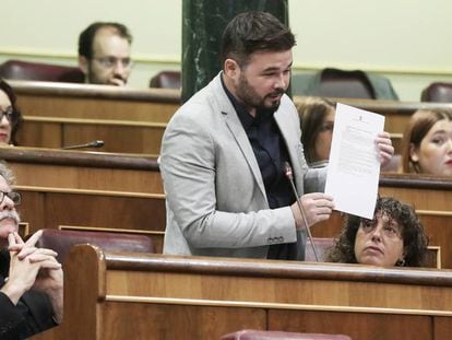 Gabriel Rufián, al Congrés dels Diputats.