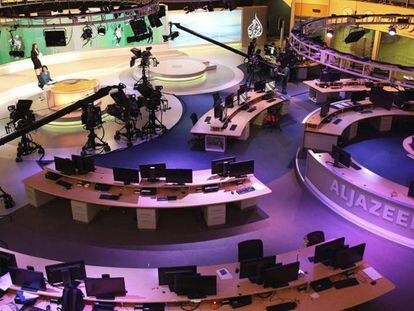 El plató principal de Al Jazeera en Doha (Qatar).