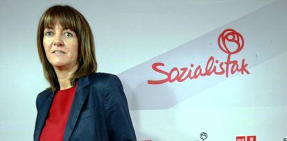 La secretaria general del PSE-EE, Idoia Mendia, este martes en Bilbao.