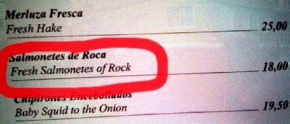 Salmonetes of rock