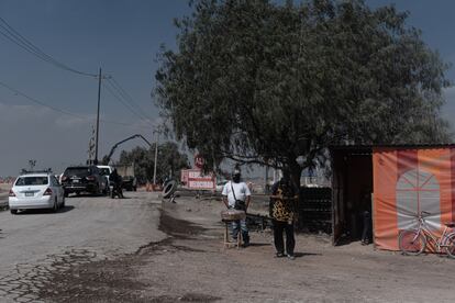 Las obras vistas desde el municipio de San Miguel de Xaltocan.