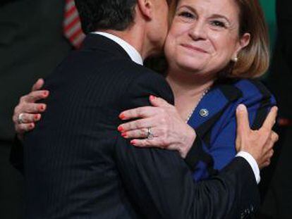 La fiscal Arely Gómez y el presidente Peña Nieto.