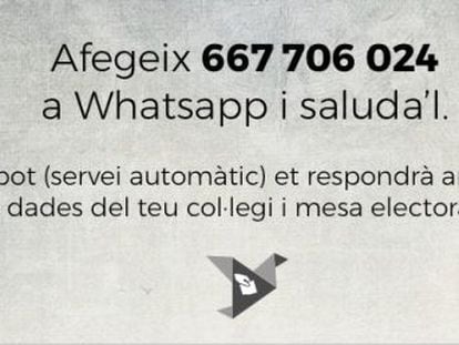 Junqueras ha hecho públicos perfiles en Twitter y Telegram que permiten buscar colegios electorales