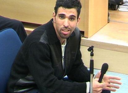Jamal Zougam durante el juicio.