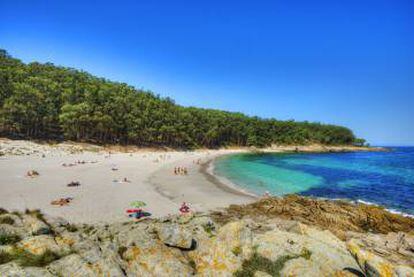 Playa Figueiras, en las islas Cíes (Vigo).