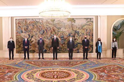El rey Felipe VI se ha reunido este miércoles con el nuevo consejo de administración de Bolsas y Mercados Españoles (BME) tras la reciente adquisición de su capital por Six Group, un encuentro en el que el equipo ha presentado los proyectos futuros del operador.