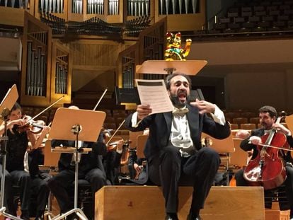 José Manuel Zapata en un momento de su espectáculo.