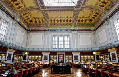 La sala de lecturas de la Biblioteca Nacional de Espa&ntilde;a. Bernardo P&eacute;rez.