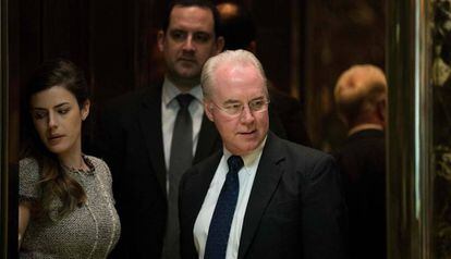 Tom Price, la semana pasada en la Torre Trump de Nueva York