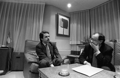Jesús Ceberio entrevista a José María Aznar en 1996.