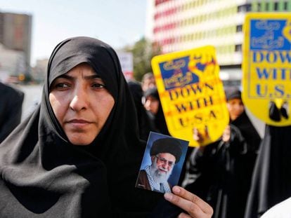 Una iraní, en una manifestación contra EE UU el mes pasado.