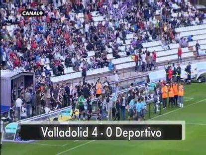 Liga BBVA. 8ª jornada. Valladolid 4 - Deportivo 0