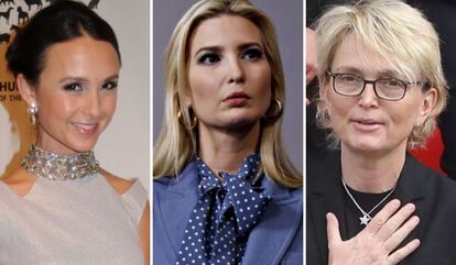 Ivanka Trump y Georgina Bloomberg y Claude Chirac.
