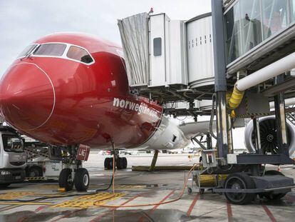 Uno de los aviones de Norwegian Air.