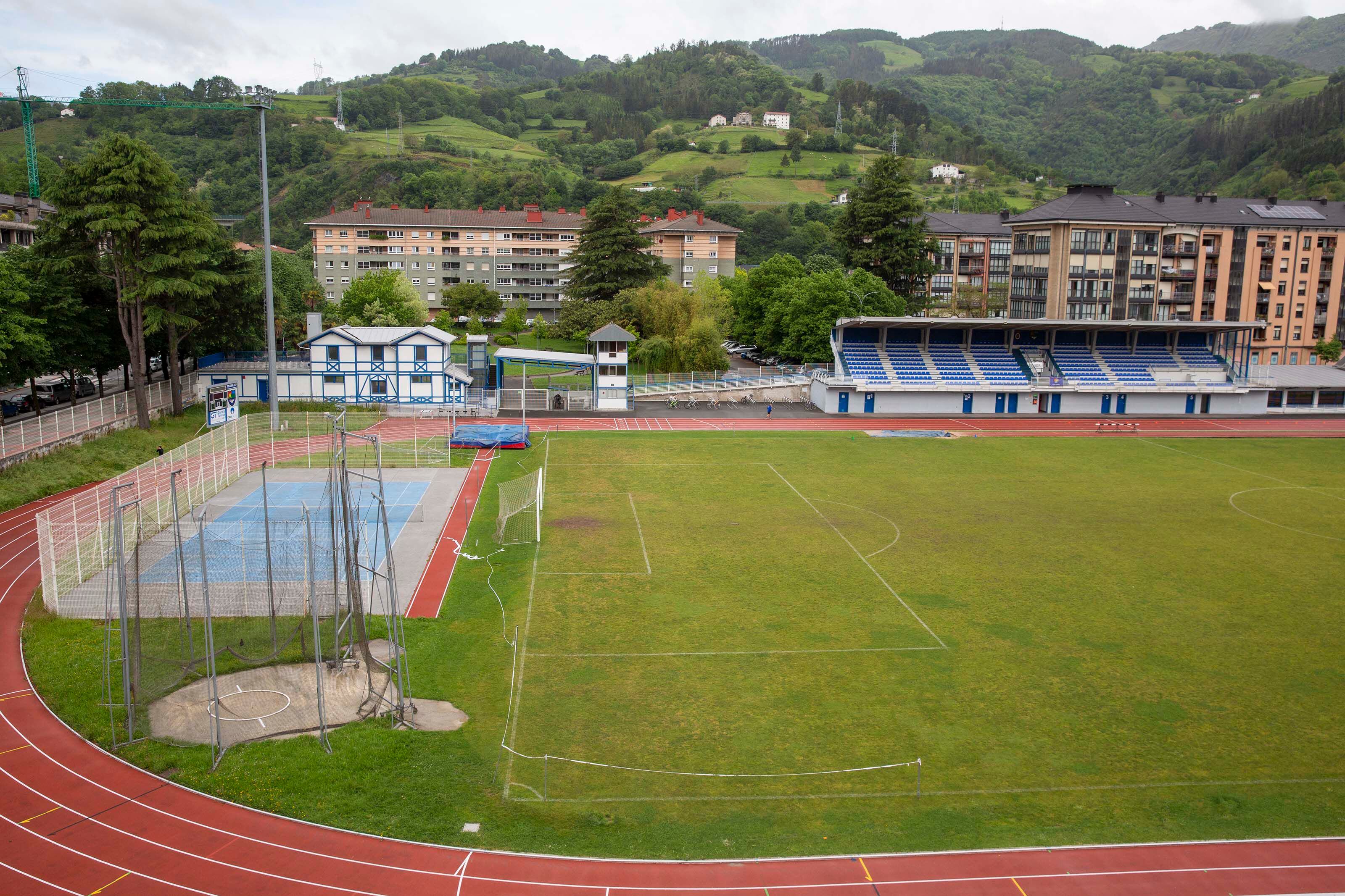 Vista actual del estadio de Berazubi, en Tolosa (Gipuzkoa), el primero construido en España.