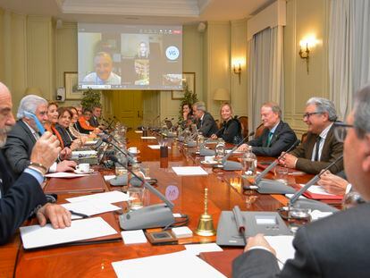 Rafael Mozo presidía el pleno del Consejo General del Poder Judicial, el día 20.