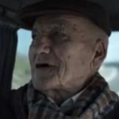Josep Mascaró, el anciano de 102 años que protagoniza el spot.