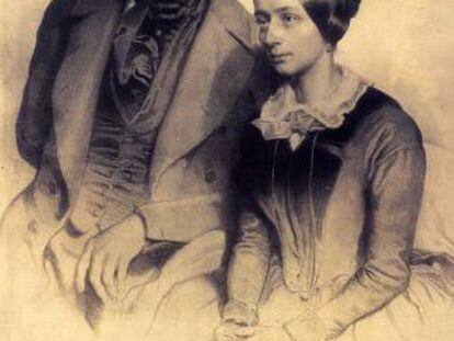 Robert Schumann y Clara Wieck, en un retrato de 1847.