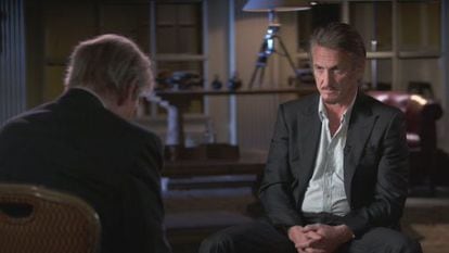 Sean Penn durante su entrevista en CBS.