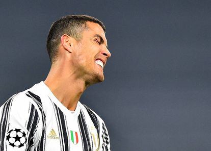 Cristiano Ronaldo, en un partido de la Juventus con el Ferncvaros en Turín el pasado día 24.