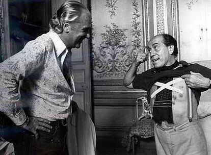 Con José Luis López Vázquez en una escena de <i>Patrimonio Nacional</i>, de Berlanga.