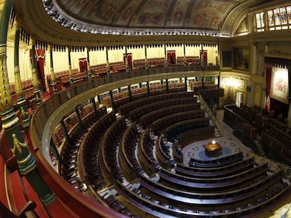 Vista general del hem&iacute;ciclo del Congreso de los Diputados.