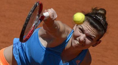 Simona Halep durante el partido. 