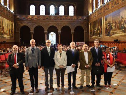 Los rectores de las universidades públicas, este martes.