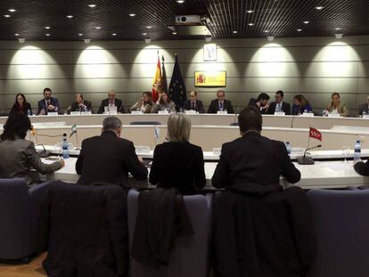 Vista general de la LXII Conferencia Sectorial de Empleo, presidida por el secretario de Estado de Empleo, Juan Pablo Riesgo.