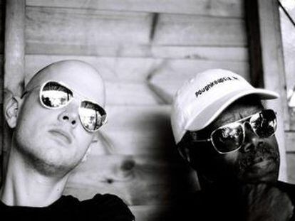 De izquierda a derecha: Chris Corsano y Joe McPhee. 