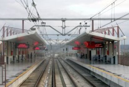 Estación de metro en Rivas-Vaciamadrid.